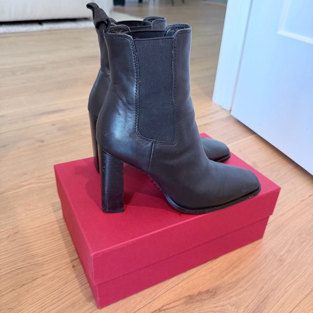 Tony Bianco Black Leather Ankle Boots - Picture 7 of 7